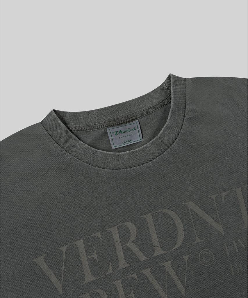 Beodeonteu Campus Pigment Blockcore Long Sleeve T-Shirt [Charcoal]