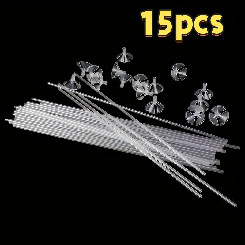 

Прозрачный держатель для шаров Прочная палочка-поддержка для букетов цветов для клубничных букетов Прозрачная подставка для дисплея 15pcs