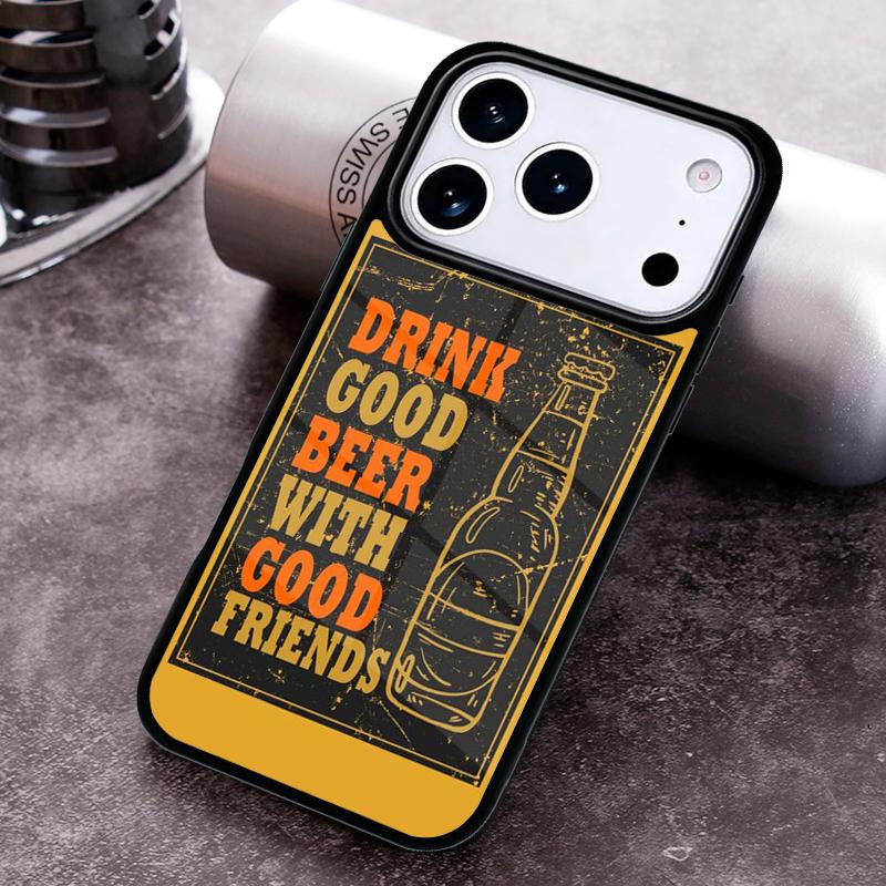 

Beer Cup Phone Case For iPhone 17 16 15 14 13 12 11 Pro Max Plus 17Air Soft Silicone Cover iPhone 12