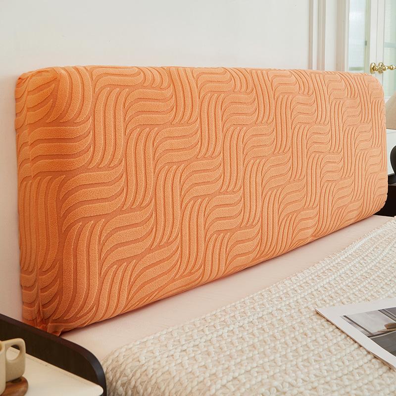 

Jacquard Velvet Elastic Bedhead Cover All-inclusive Bedroom Home Bedside Backrest Protection Headboard Dust Cover Bedroom Decor 120cm