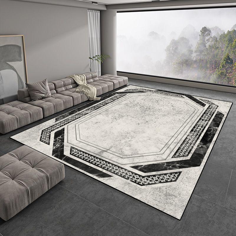 Helle Luxus Graue Große Teppiche für Wohnzimmer Europäisch Schlicht Schlafzimmer Dekoration Teppich Weich Rutschfest Lounge Couchtische Matte
