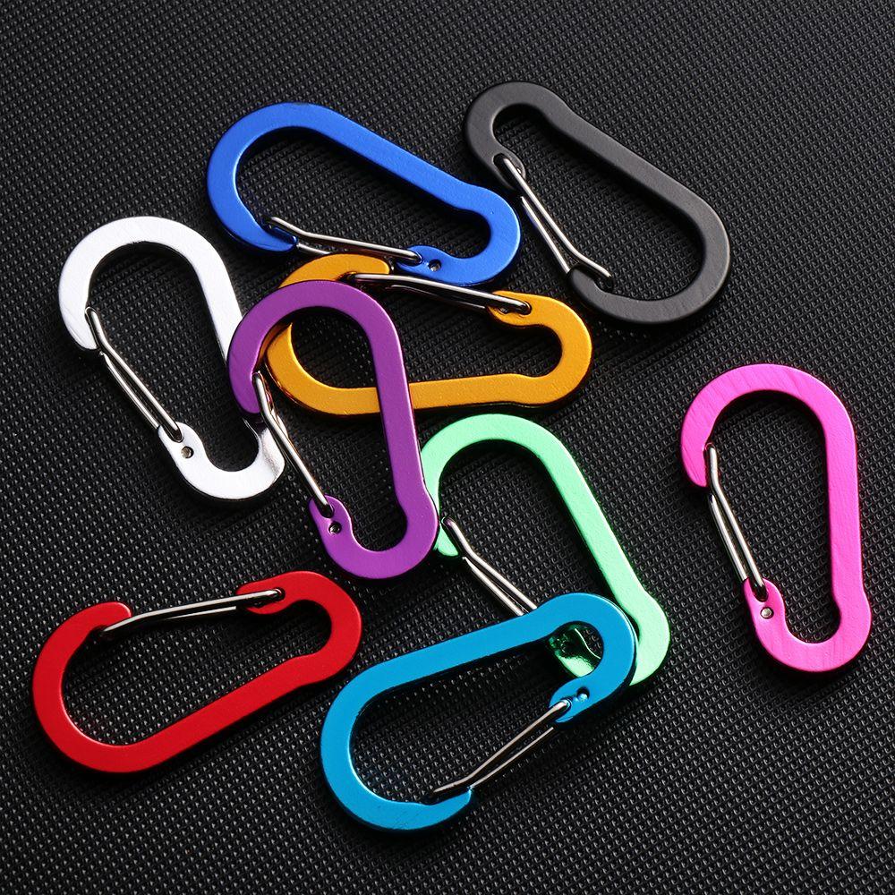 Hiking Camping Hook S-shape Fishing Aluminium Zinc Zinc Alloy Carabiner Snap Clip Keychain Spring Buckle