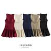 Jnleaog Autumn New Women's Clothing Fashion Style French Style Design Fashion All-Match Bowknot Decoration Dress