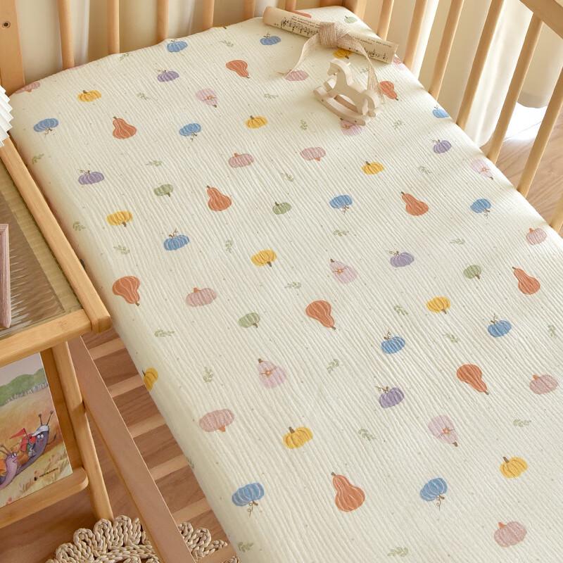 UKKNZZ Kids Washed Cotton Fitted Sheet & Mattress Cover for Splicing Beds