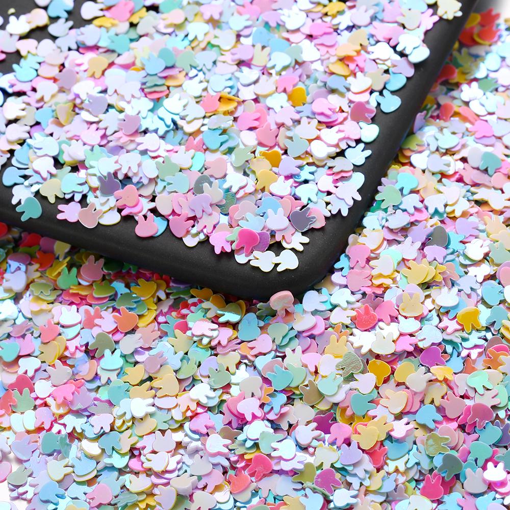 10g Butterfly Rabbit Laser Glitter Sequins Epoxy Resin Paillettes Heart Stars Sequin For DIY Epoxy Resin Crafts Nail Art Decor