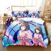 Takafuji Kako Bedding Set Single Twin Full Queen King Size Bed Set Adult Kid Bedroom Duvetcover Sets Anime Girls Bed