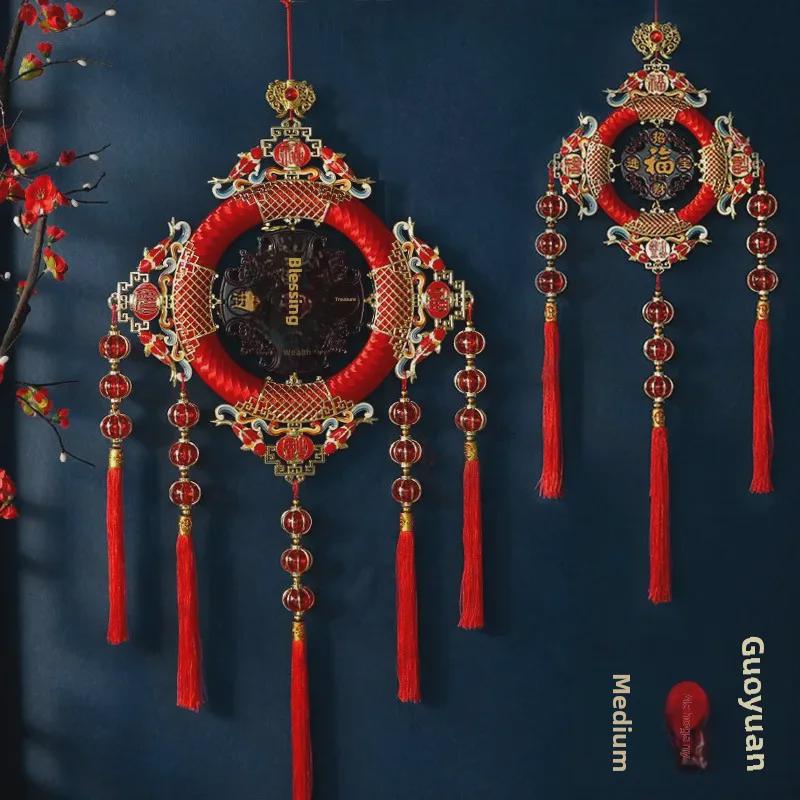 Mahogany Chinese Knot for New Year and Spring Festival Home Decoration