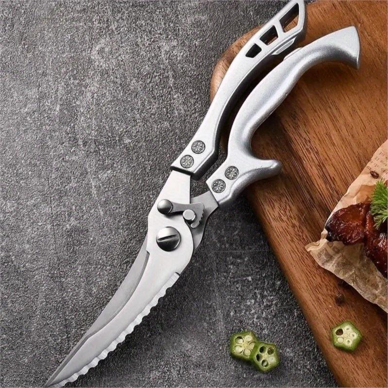 Stainless Steel Kitchen Scissor, Poultry & Fish Cutter Cleaver Knife for Cooking Ultra-Sharp Bone Scissor Meat Fruit Boning Duck Fish Scissor