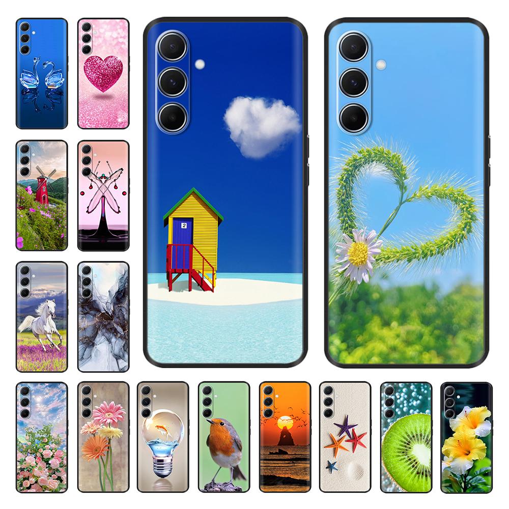 Silicon Phone Case For Samsung Galaxy A26 A36 A56 A16 5G Shockproof Shell Soft Black Painted Back Cover Fundas Cases Coque Para