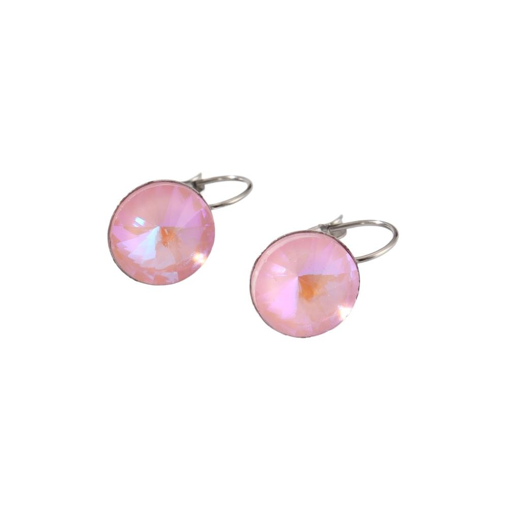 Fashion Round Artificial Crystal Hoop Earrings for Women Earring Jewelry Wedding Party Accessories