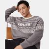Levis Winter Warm Series Casual Comfortable Letter Print Knitted Crew Neck Long Sleeve Sweater Men Sweater 004ZJ-0000