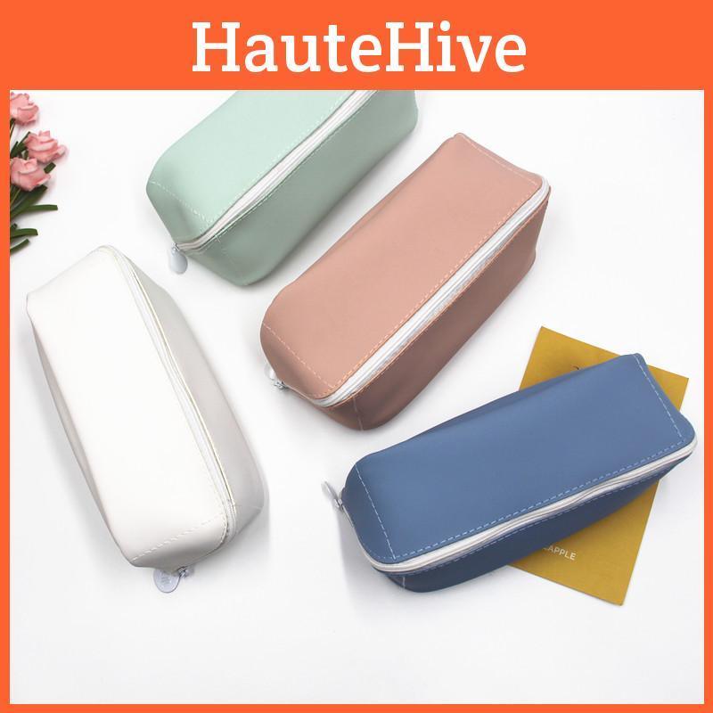 Pu Leather Pencil Case Organizer With Creative Style For Students And Use Office