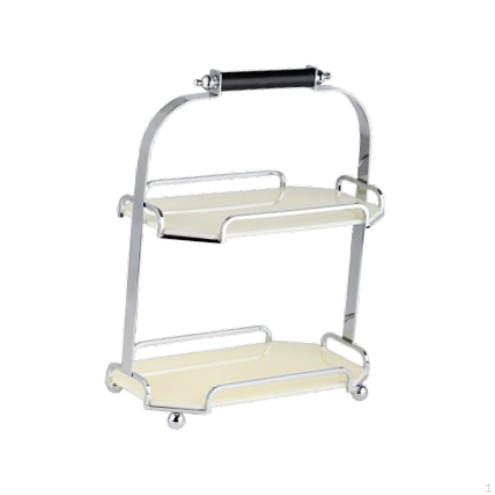 

Двухъярусный поднос с ручкой для закусок и фруктов в гостиной белый