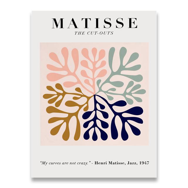 Abstract Curve Geometry Plakát Matisse Malba na plátno Barevný styl Plakáty a grafiky Nástěnné malby do obývacího pokoje Domácí dekorace Bez rámu