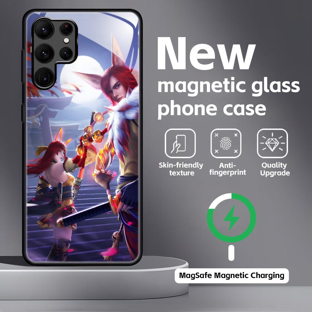 Garena Free Fire Phone Case For Samsung S26 S25 S24 S23 S22 S21 Plus Ultra Note20 Glass Magnetic Case