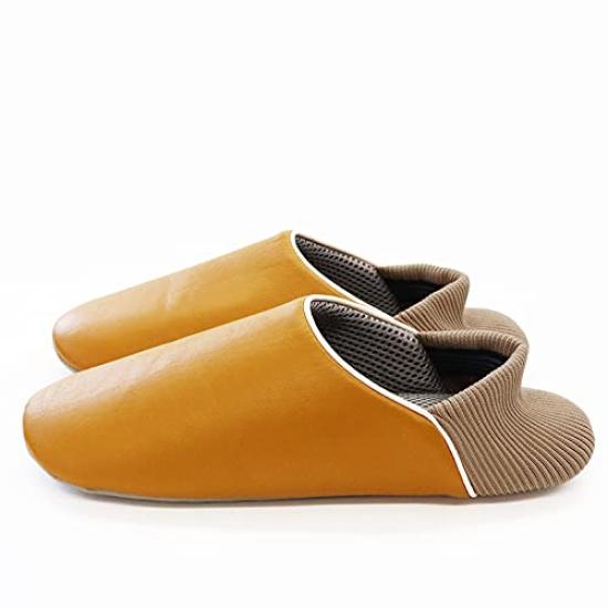Okamura Indoor Disaster Prevention Babouche Room Size M Shoes, Yellow,