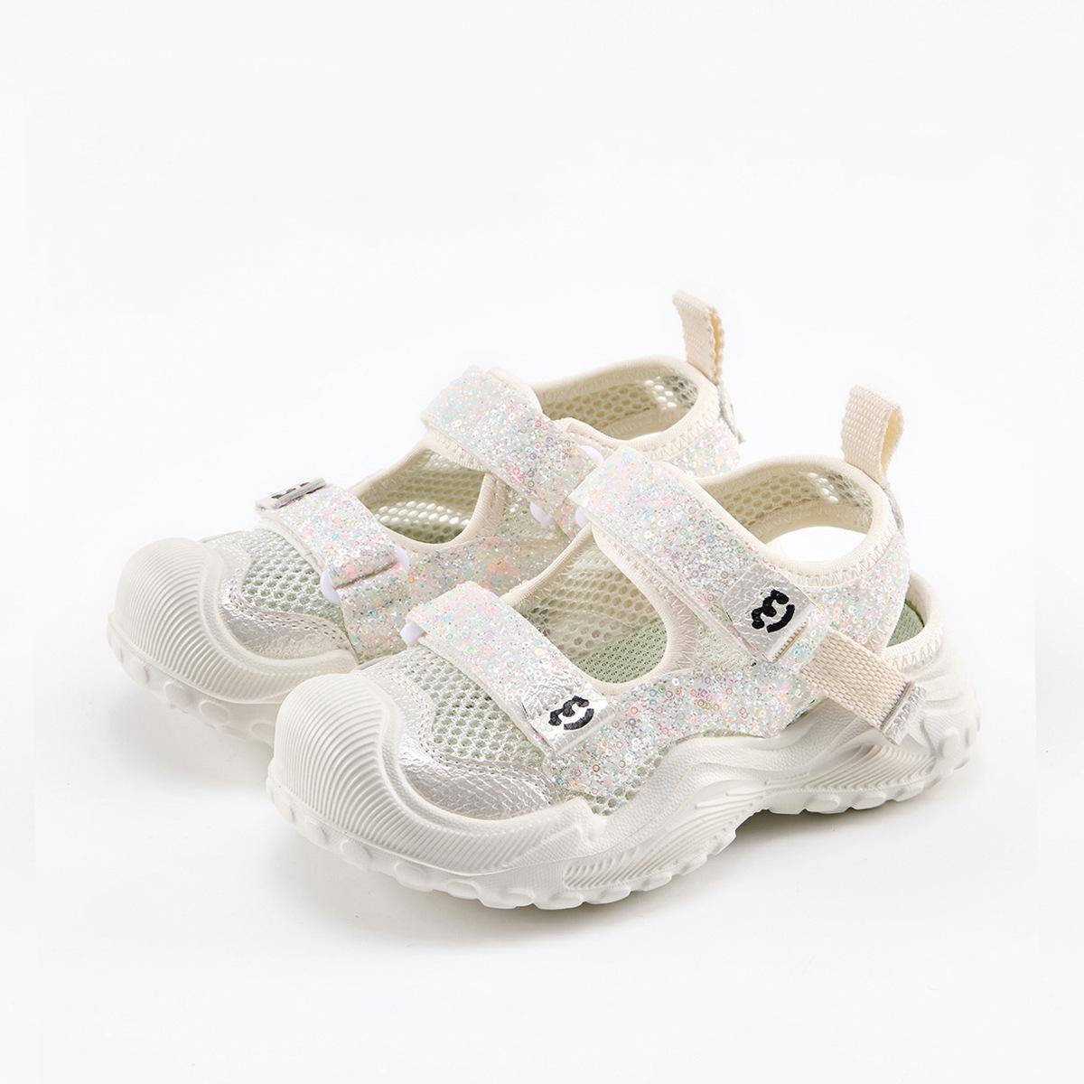 

Girls Sports Sandals, Children s Breathable Shoes, Large Size Beach Shoes for Boys 30 бежевий