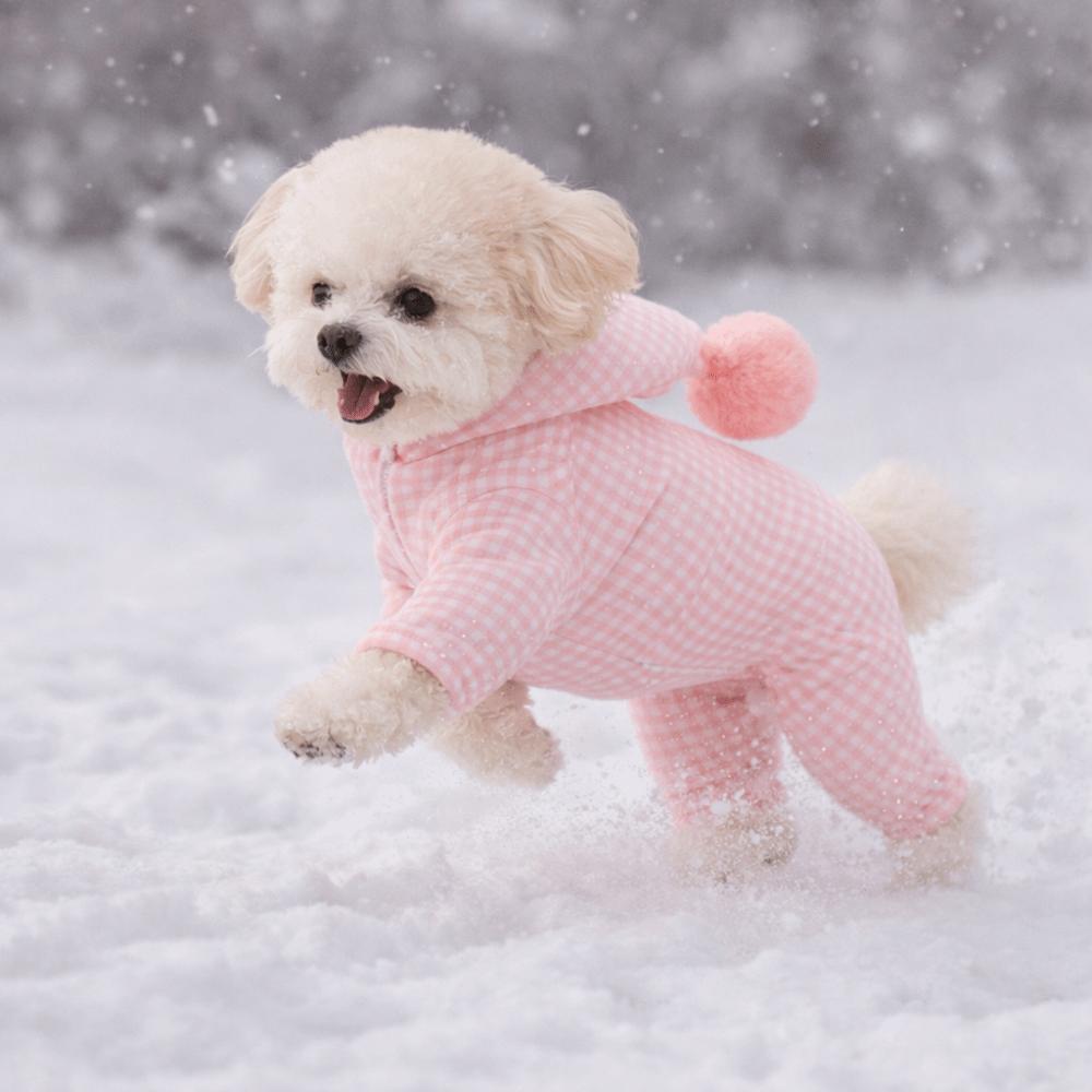 Thicken Winter Warm Dog Clothes Four Legged Dog Jumpsuit Dog Bodysuit Dog Cotton Jacket  Daily Wear