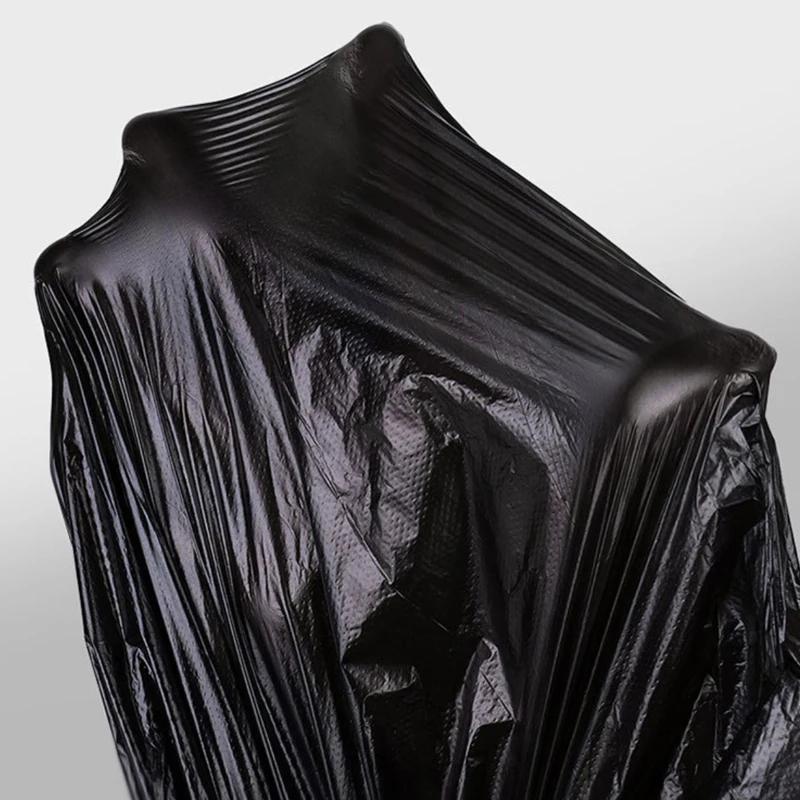 Disposable Flat-mouth Garbage Bag In Roll New Material Thickened And Strong Household Kitchen Bedroom Black Garbage Bag 45x55cm