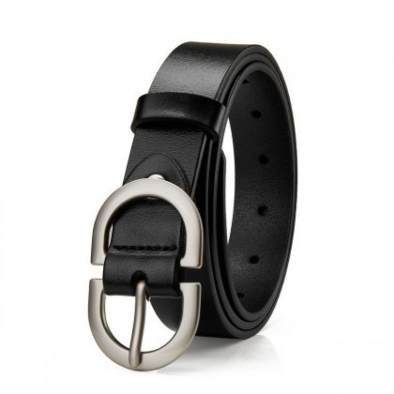 All-match Pin Buckle Fashionable Women's Belt Genuine Leather Thin Belt Casual Versatile Jeans Ruffle Decorative Korean Trousers