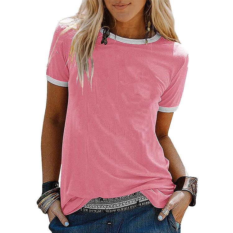Women Summer T Shirt Print Simple Fashion Short Sleeve Tees Casual Printed Tops