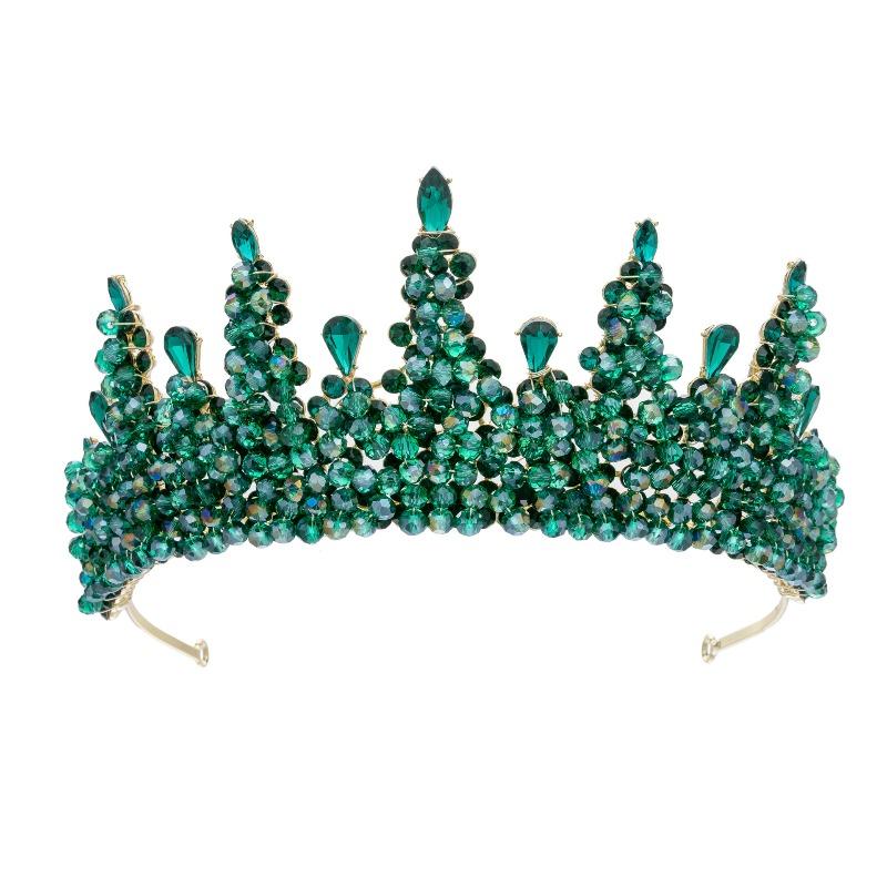 

Барокко Европейский и Американский Конкурс Красоты Свадебная Корона Тиара Сплав Кристалл Свадебная Повязка на Голову Аксессуары для Волос Корона