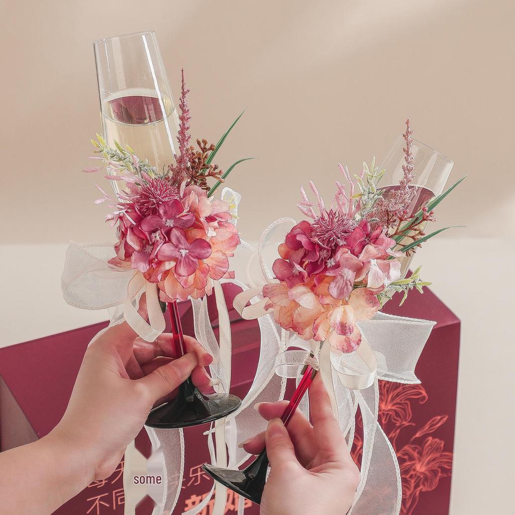 Luxus Sekt- und Rotweinglas-Set - Perfektes Geschenk für frisch Verheiratete, beste Freunde oder Schwestern zur Verlobung