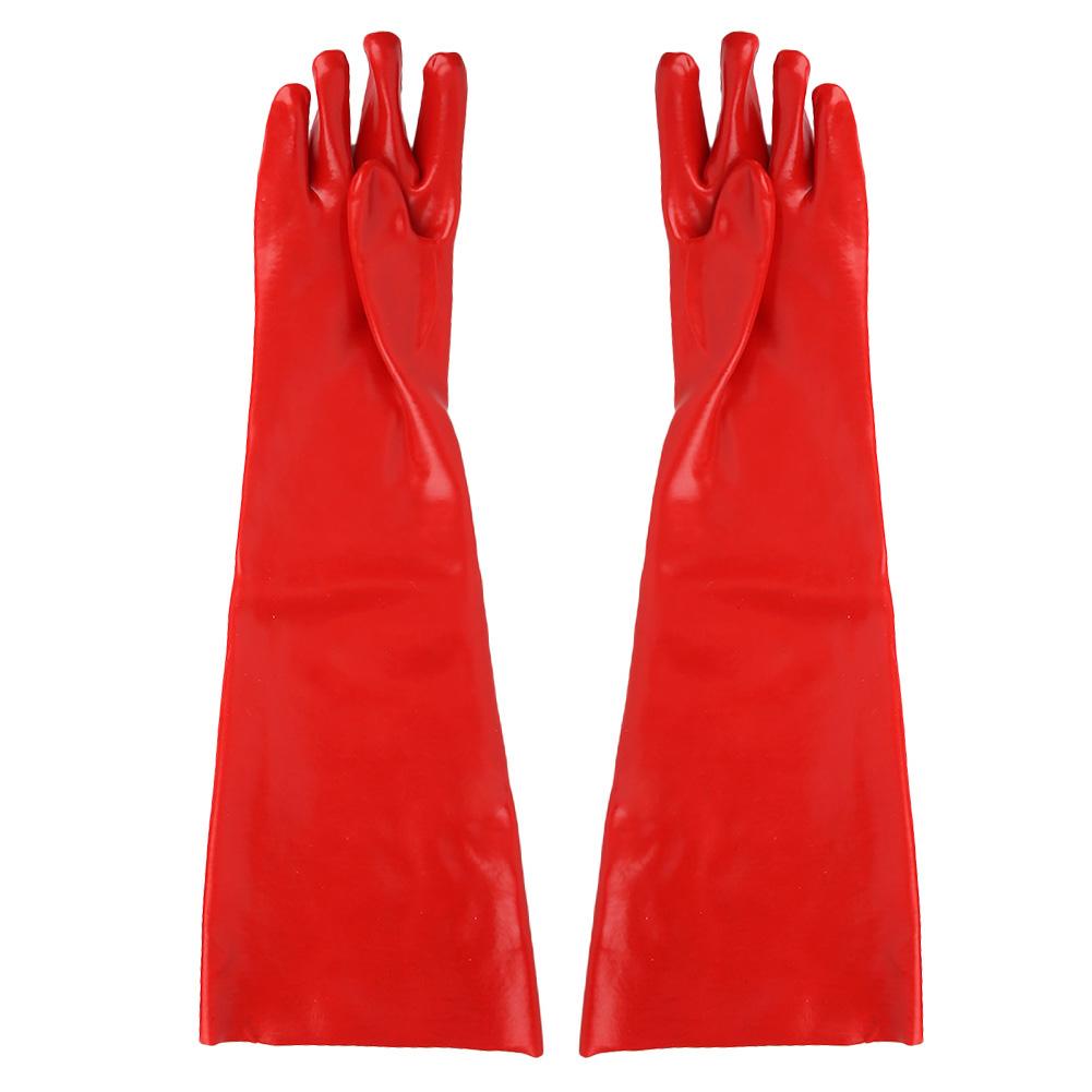 Long Anti Chemical Gloves PVC Acid Alkali Oil Resistant Coldproof Hands Protector for Industry Laboratory