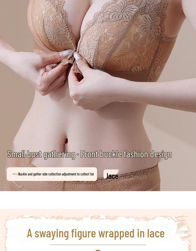 Women’s Front-Closure Bra: Lift, Side Support, Anti-Sagging, Slimming, Beautiful Back, Vest-Style – Ideal for Small and Large Busts.