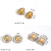 Boucles d'oreilles Géométriques Cœur Étoile en Acier Inoxydable pour Femmes