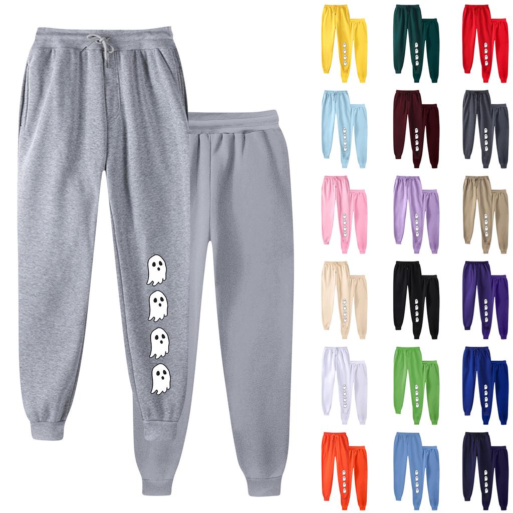 Ladies' Printed Unisex Casual Pocket Drawstring  Pants