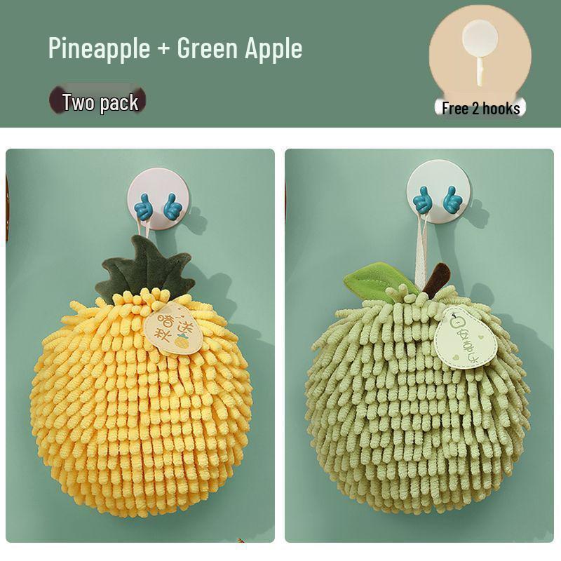 Chenille Hanging Hand Towel: Cute, Absorbent, Thickened for Kitchen & Bathroom