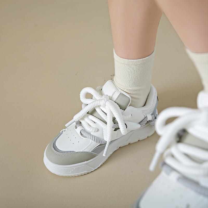 Nowe Damskie Buty Moda Sneakersy na Platformie Panie Wiosenne Płaskie Buty na Grubej Podeszwie Codzienne Buty do Biegania dla Kobiety