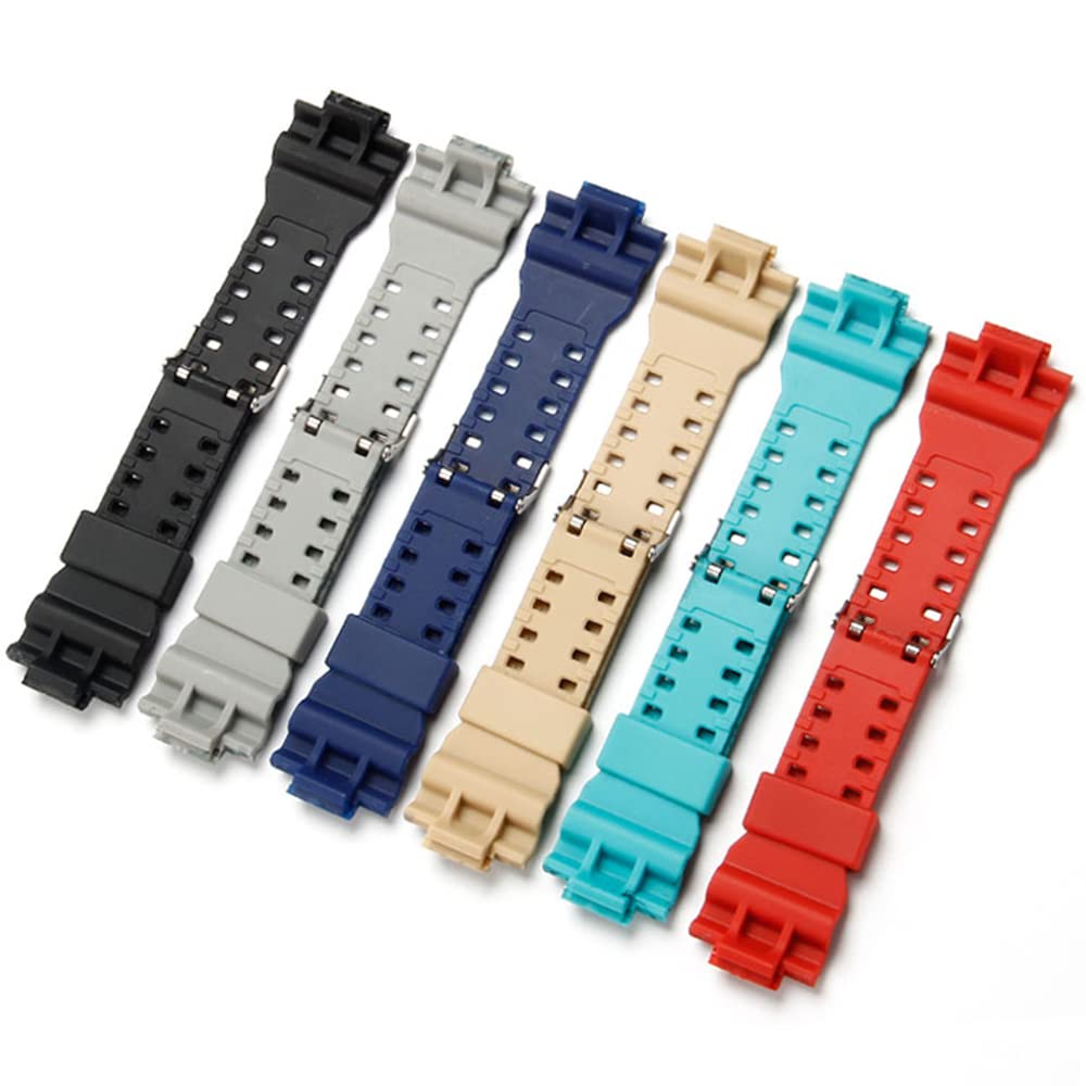 Compatible Casio Watch 16mm Mounting Waterproof Replacement Strap for and G-Shock Band, Width, G-8900A, GR-8900A, GW-8900A, GA-110, GA-100, GD-100,