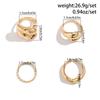 IngeSight.Z 4Pcs Punk Adjustable Open Gold Color Ring Fashion Smooth Metal Ring Set Women's Aesthetics Party Jewelry