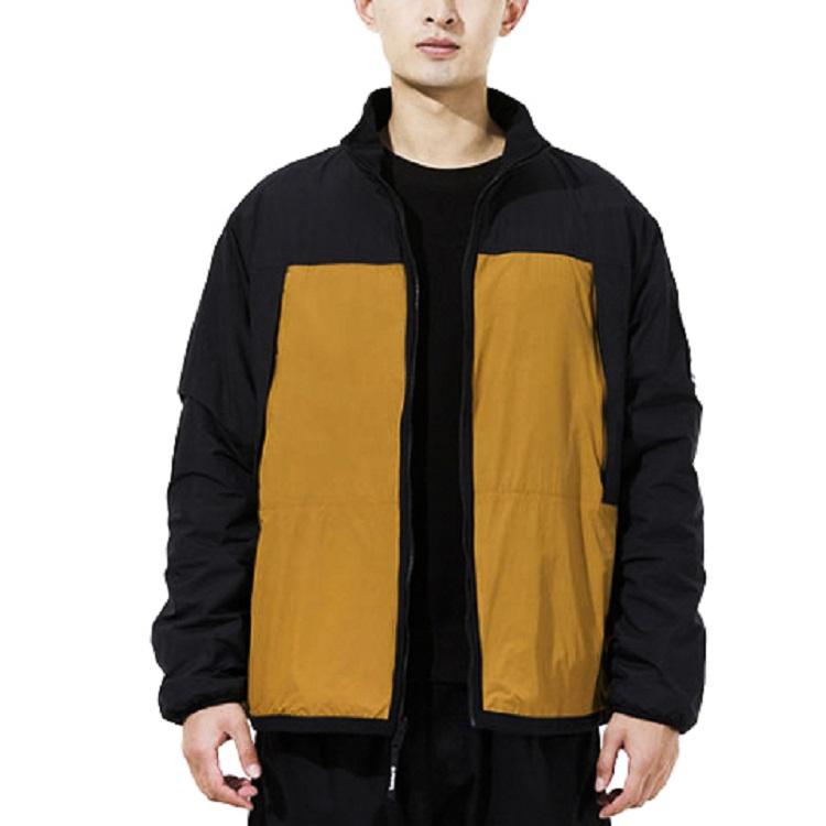 Timberland Reversible Color Block Sports Jacket With Logo Men Jackets Black Wheat A22E5-P56