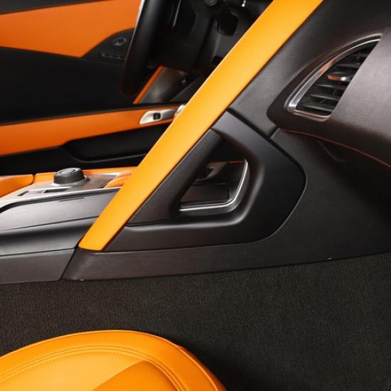 Matte Black Color Co-pilot center Grab Handle Cover Trim For Corvette C7 2014-19