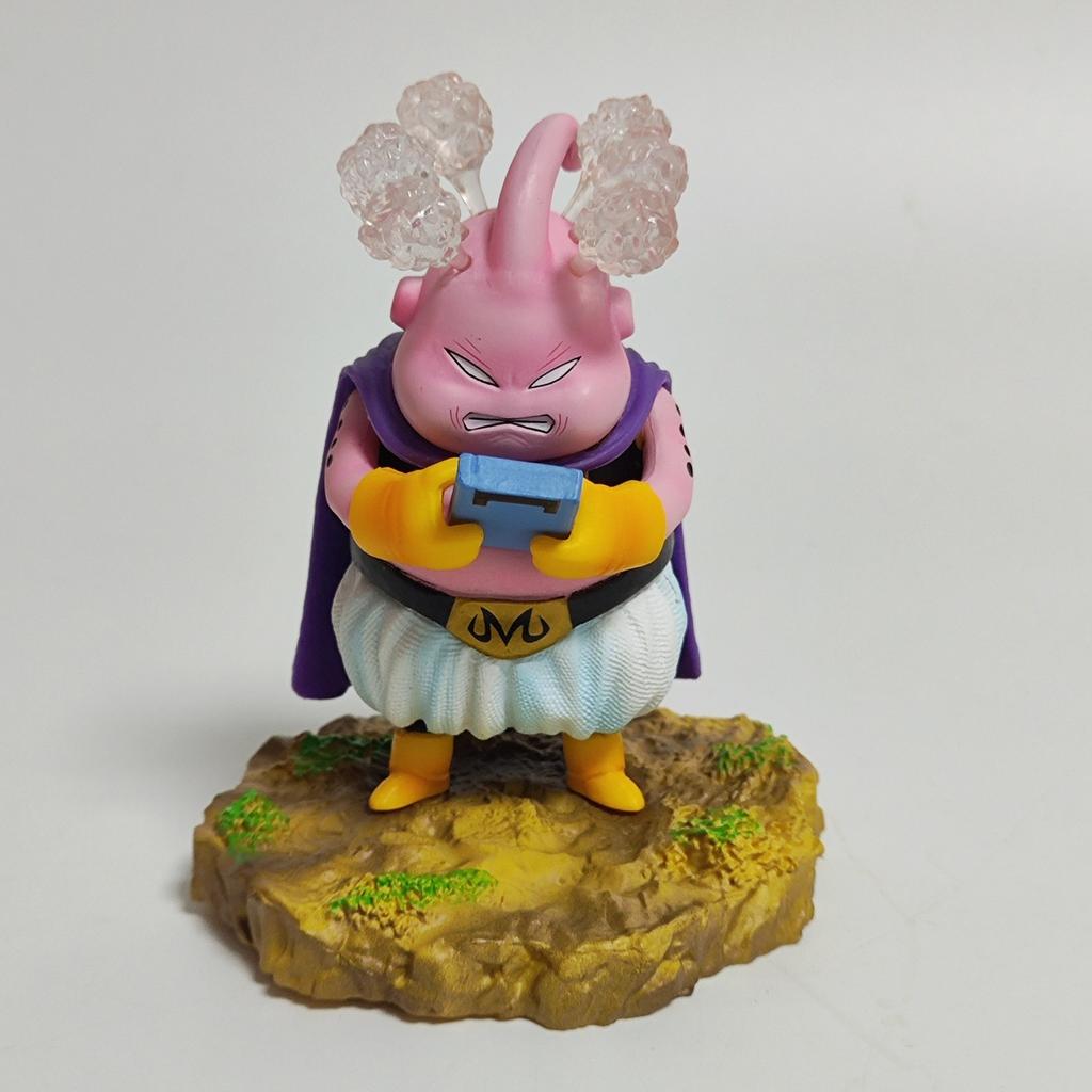 Dragon Ball Z Majin Buu Figure Q Version Buu with Dog & Game Console Pvc Collectible Model Doll Toy