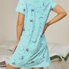 Plus Size Summer Women Nightdress Short Sleeve Cute Cartoon Sleepwear Sweet O Neck Nightgowns Pyjamas Lady's Cotton Sleepdress