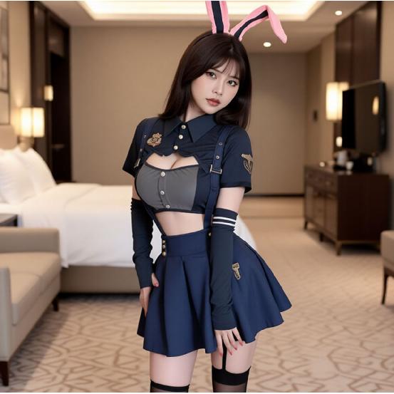 Night Listening Fragrance Lingerie Cosplay Judy Rabbit Police Officer Playful Girl Uniform Zootopia Outfit