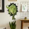 Cartoon Dinosaur Breaking Through The Wall - Fierce - Children's Room Bedroom Wall Decoration Stickers