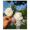 1PC/2pcs Is a Simple Silk Ring Decoration That Is Perfect for Weddings. It Is a Simulated Flower Jewelry for Wedding Celebrations.