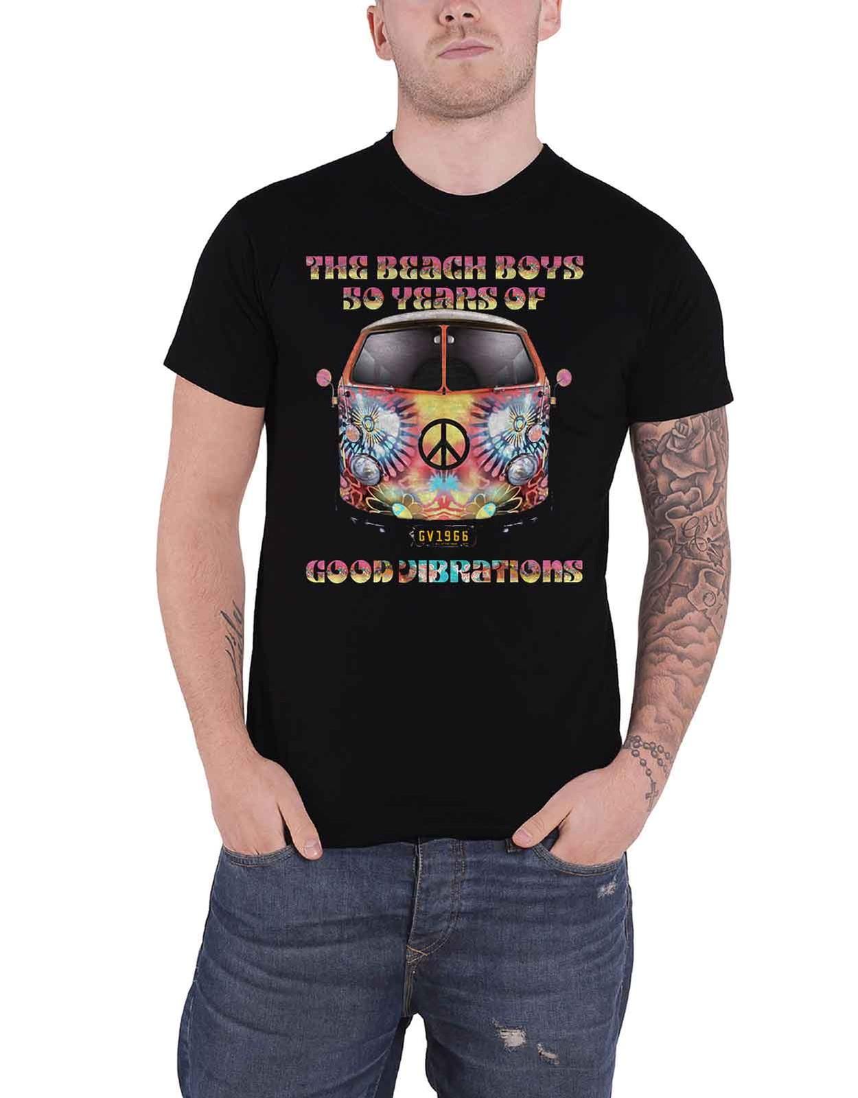 The Beach Boys T Shirt 50 Years of Good Vibes Tour new Official Mens Black Size Unisex T-Shirt XL