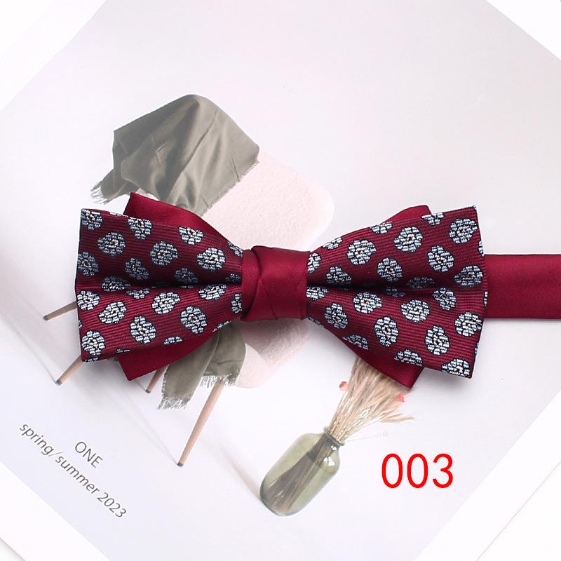 Rael Striped Bow Tie Plaid Polyester Bow Tie Men'S Casual Shirt Accessories Bow Tie