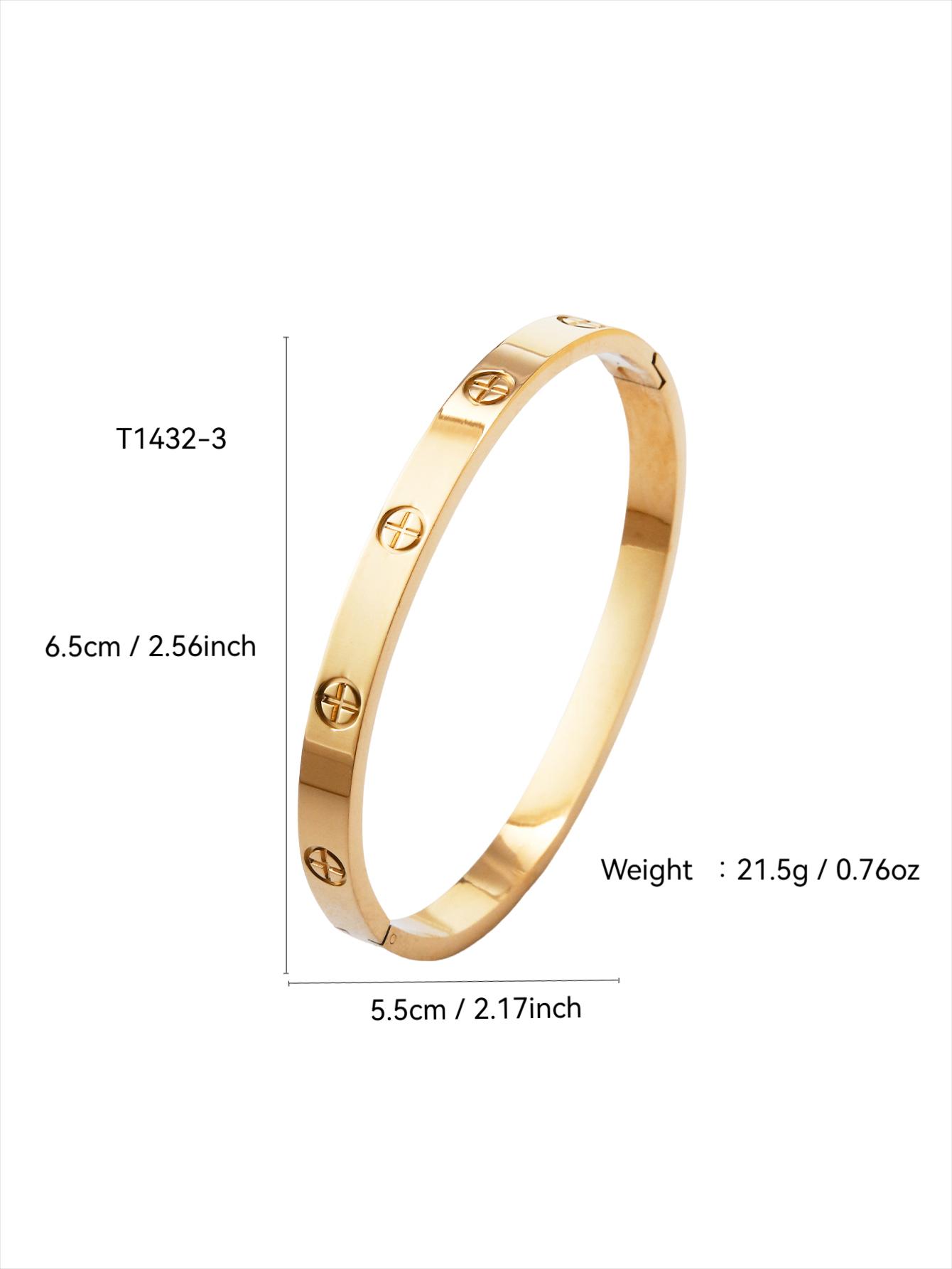 

Вінтажний Світлий Розкішний Браслет Хрест з Нержавіючої Сталі, Браслет Чотирилисник з Цирконієм, Браслет-гвоздик Чотирилисник