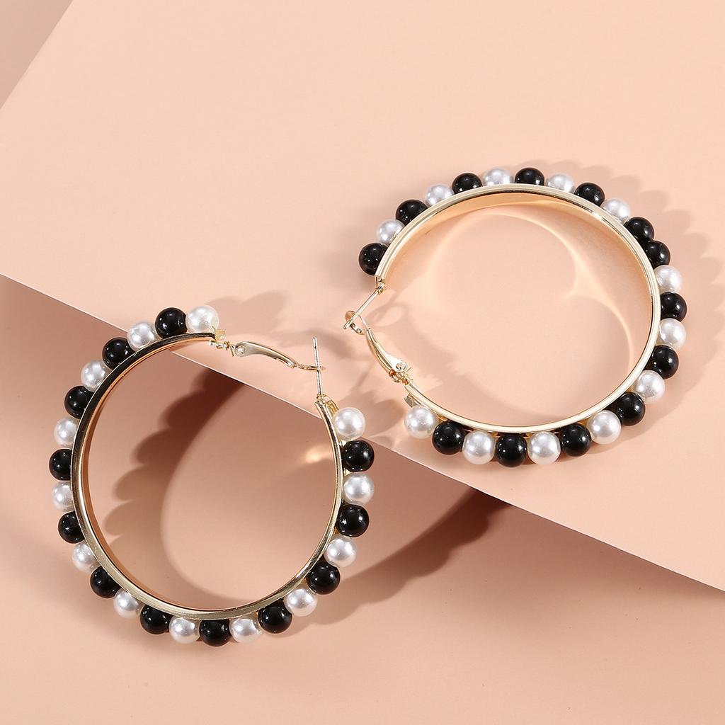 2PC Women's Fashion Simple Geometric Circle Earrings Zircon Accessories Suitable for Date, Party, Festival Gifts