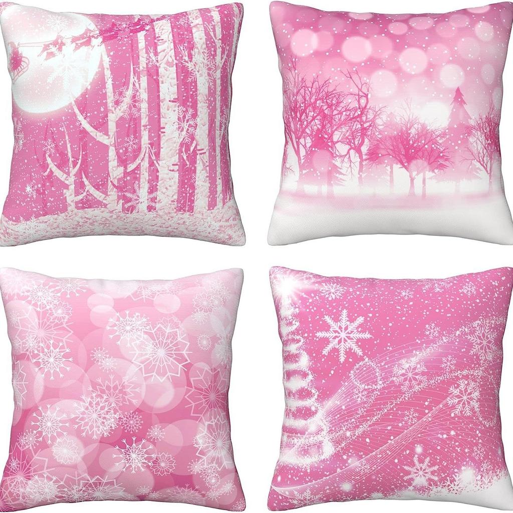 Neue Weihnachtskissenhülle Rentier Cartoon Druck Kissen Haus Sofa Kissen Schlafzimmer Wohnzimmer Kissen