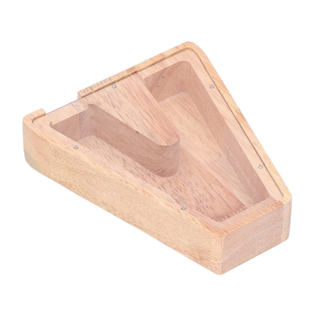 Wooden Letter Personalized Piggy Bank Transparent Safe Letter Money Bank for Children5A22