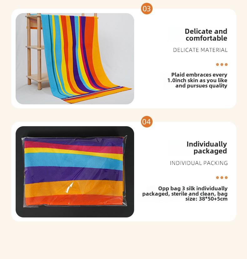 Large Quick-Drying Microfiber Beach Towel with Active Printing