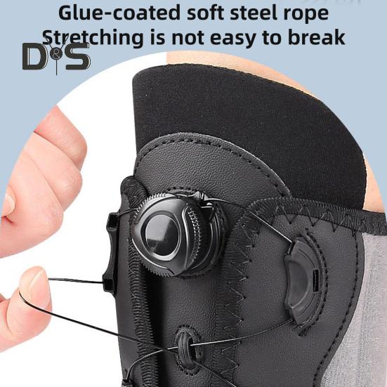 Adjustable Ankle Brace with Dual Aluminum Splints Ankle Stabilizer Knob-Controlled Compression X-Type Restraint Belt for Sports Injury Recovery